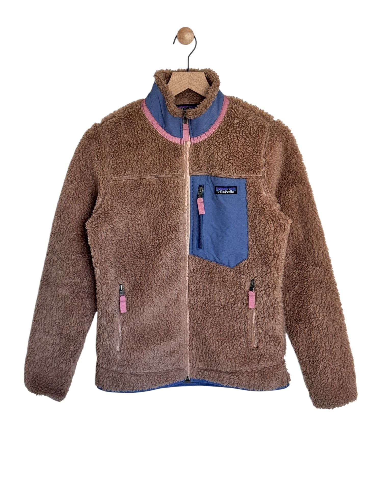 Patagonia Classic Retro-X Jacket Pampas Tan Lavender Pink Sz Small