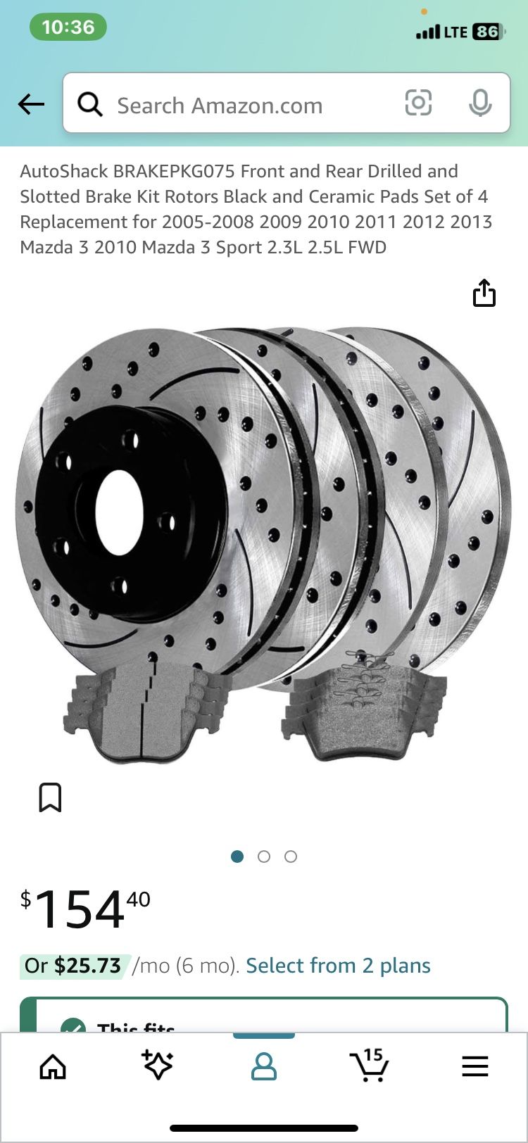 2007 Mazda S Brake Pads And Rotors