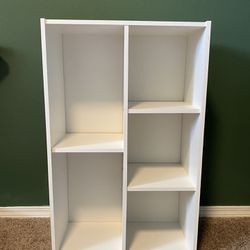white bookshelf (used - decent condition)