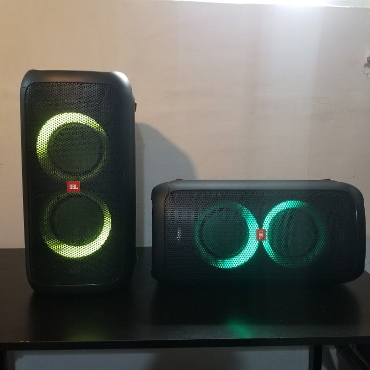 JBL Partybox 100 Speakers w/ Speaker Stands