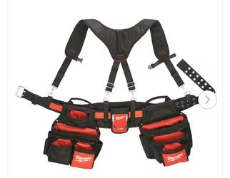 Milwaukee General Contractor Work Waist Tool Belt with Suspension Rig