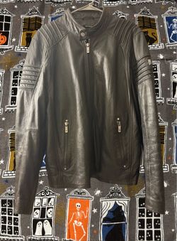Authentic MAURITIUS M Men's Real Leather Moto Biker Jacket - Size XXXL