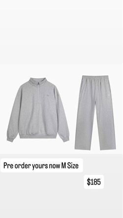 Alo Gray Quarter-Zip Sweatsuit Set