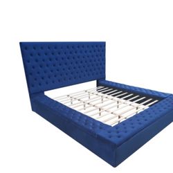 King Size Blue Bed