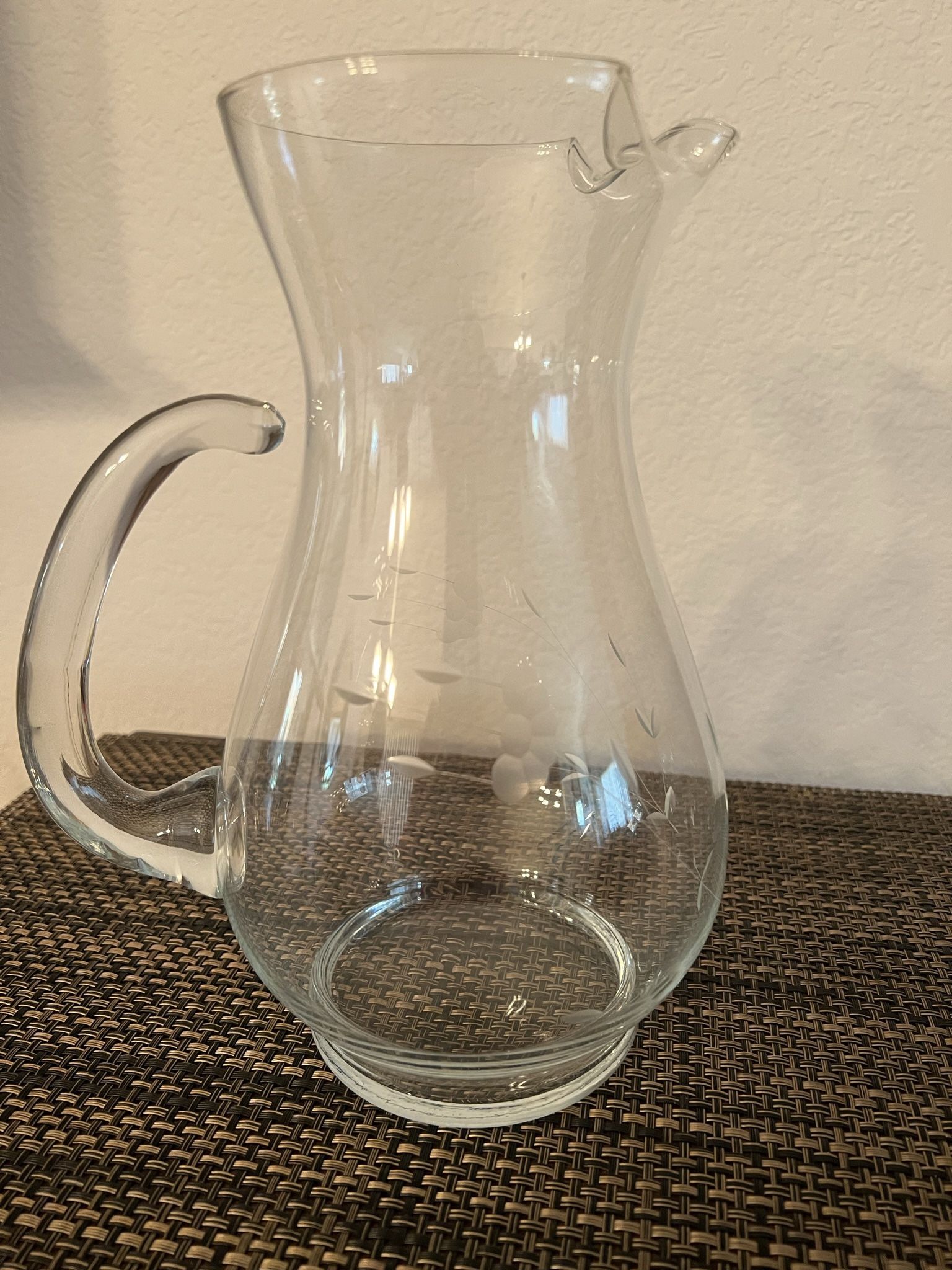 Princess House Pitcher With 3 Glasses