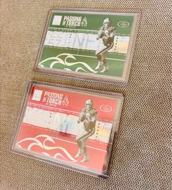 JOE MONTANA / SAN FRANCISCO 49ers — “Passing the Torch” Football Cards (Green & Red Numbered)