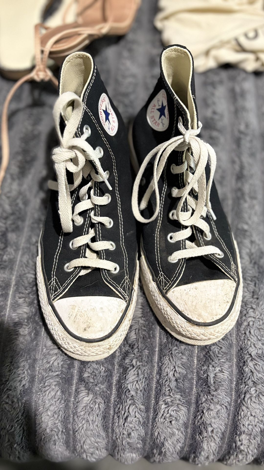 black chunky converse