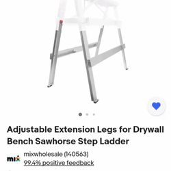 Adjustable Extension Legs for Drywall Bench Sawhorse Ladder - GypTool - Silver.... CHECK OUT MY PAGE FOR MORE ITEMS