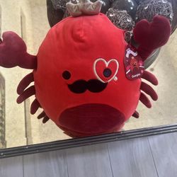 2024 Squishmallows Valentine Georgios Sll Plush Retired Mustac...