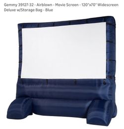 Gemmy 39127-32 - Airblown - Movie Screen - 120"x70" Widescreen Deluxe w/Storage Bag - Blue