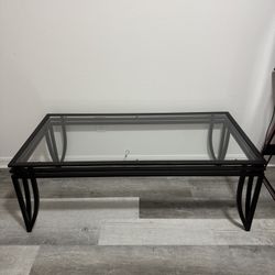 Glass Coffee Table & 2 End Tables 