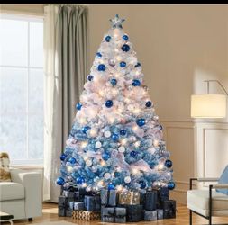 7.5 ft lake blue gradient christmas tree
