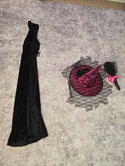 Witch Halloween Costume Set with Cape and Hat