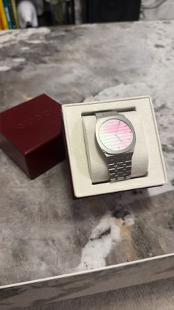 Gucci Pink Dial Watch Stainless Steel w/ Box AUTHENTIC