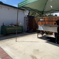 Tacos Cart and Salsa Table