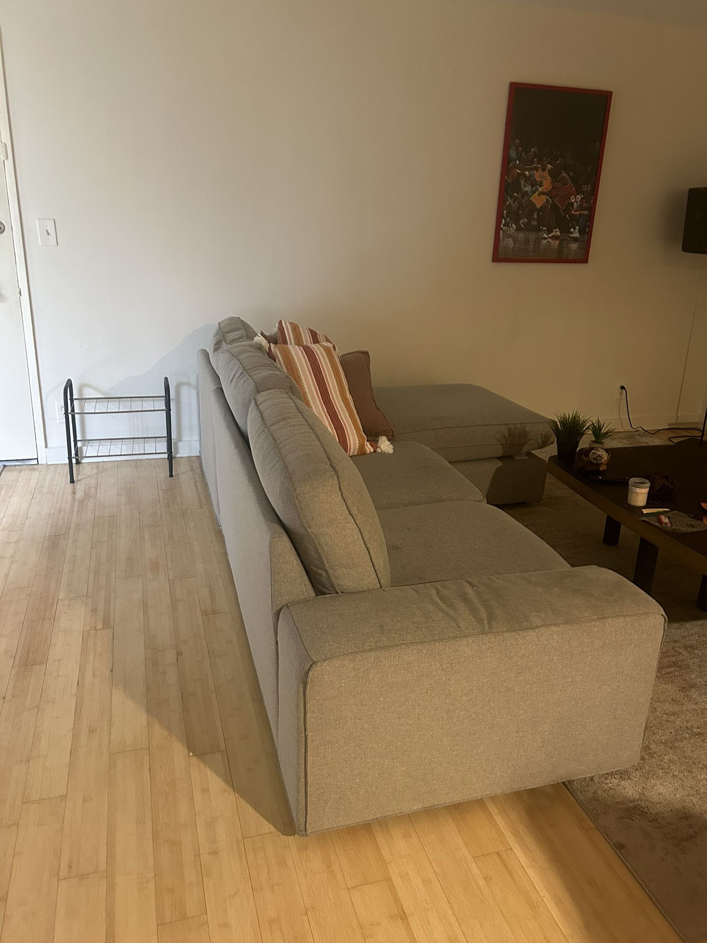 Gray IKEA Sectional Couch 
