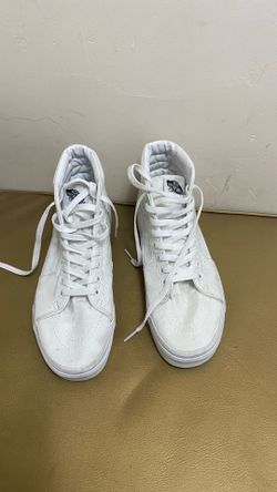 White canvas unisex Vans 8