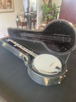 5-String Banjo with Remo Weatherking Head and Hard Case