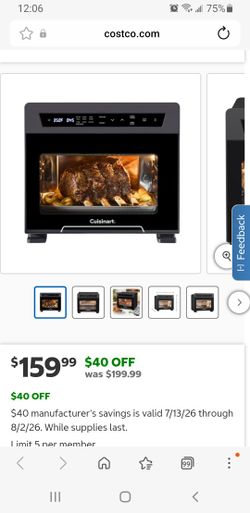 🔥 HOT DEAL! 🔥
Brand New Cuisinart Extra-Large 26L 10-in-1 Digital Air Fryer Oven
📦 Brand new, never used, in the original box!
✅ Extra-large 26L