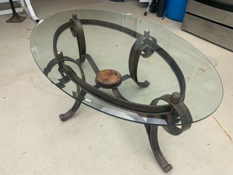 Ornamental Glass top Coffee Table