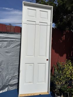 8ft Wooden Door White