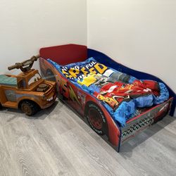 Disneys Lightning McQueen Bed With Mattress