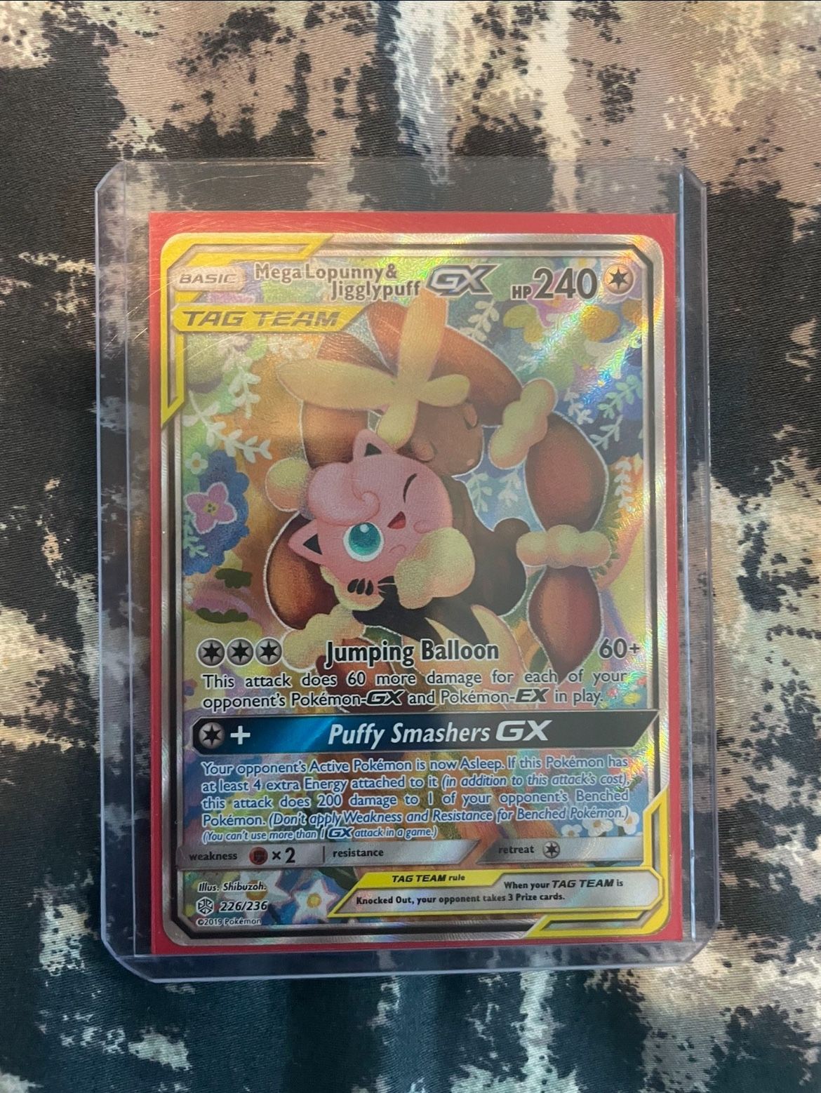 Mega Lopunny & Jigglypuff Gx Pokémon Card