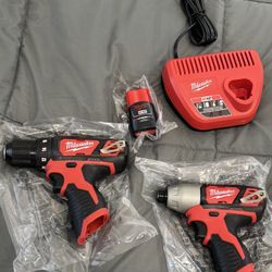 M12 Drill And Impact Battery And Charger Included 