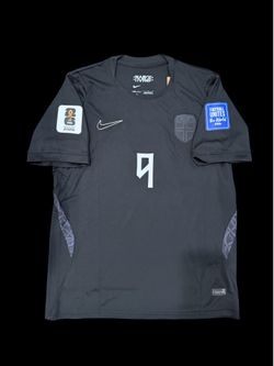 Norway 2026 World Cup Haaland #9 Away Black Large Nike Dri-Fit Soccer