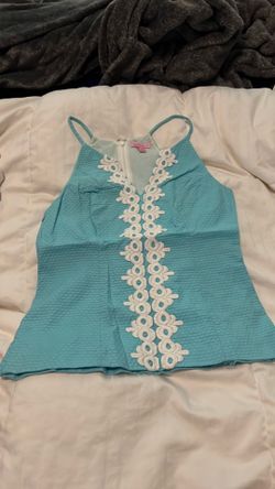 Lilly Pulitzer blue and white top (Size 6) CASH ONLY