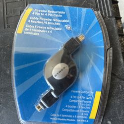 Firewire Retractable 4 Pin to 4 Pin Cable New