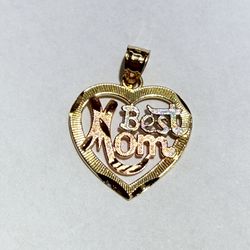 14K Gold “Best Mom” Charm