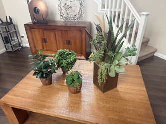 Set of 4 Artificial Plants & Succulent Arrangements – Decorative Planters
