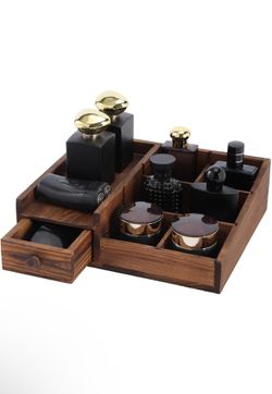 BRAND NEW Bathroom/Bedroom Perfume Organizer with Adjustable Divider/ Dimensions on 2nd photo