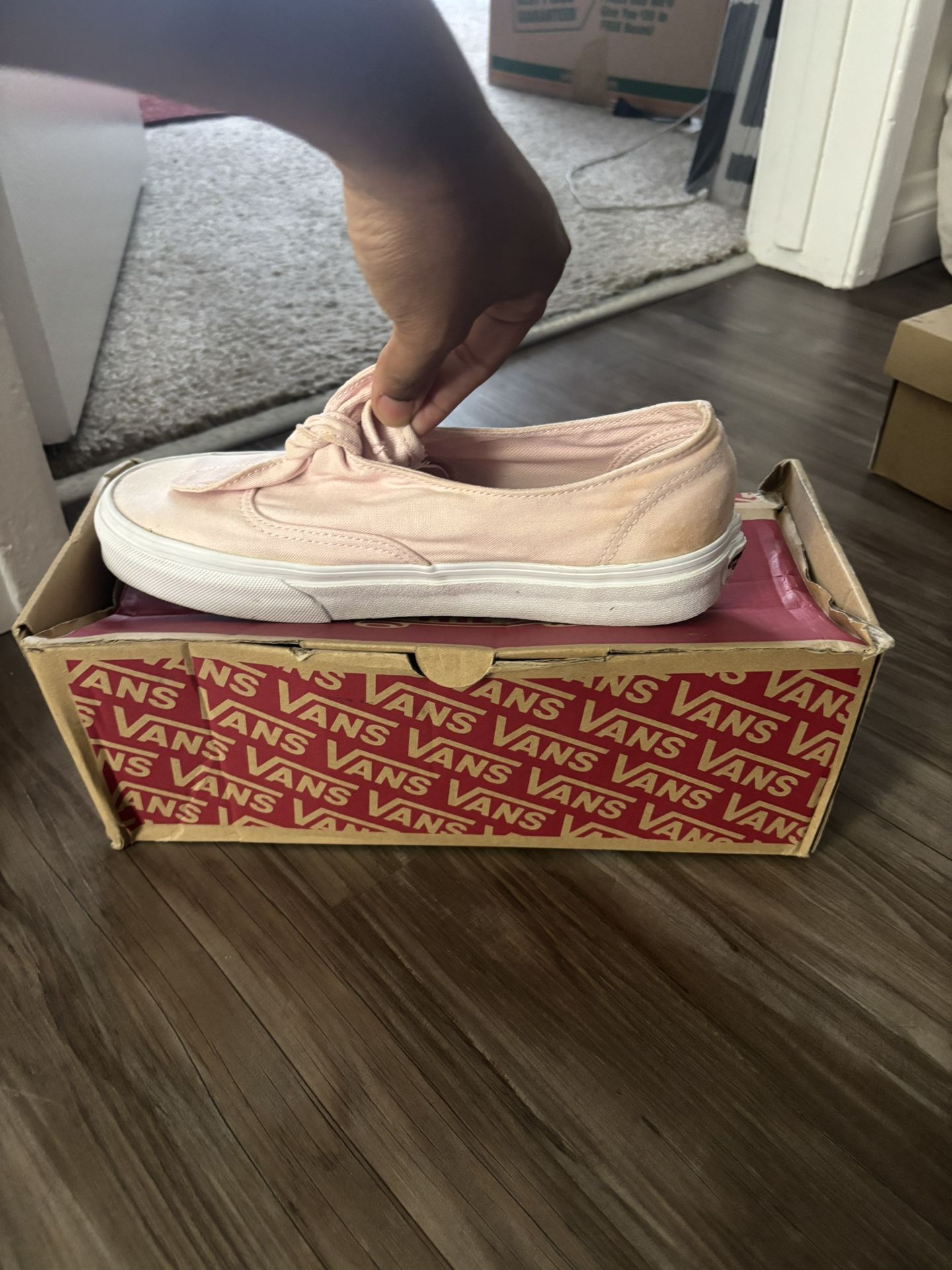 Authentic Pink Vans Knotted