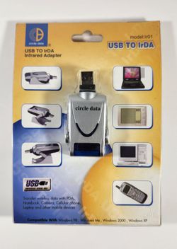 NEW CIRCLE DATA USB TO IrDA INFRARED ADAPTER WITH DRIVER CD & MAGIC CABLE