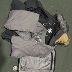 Columbia Snow Jacket,Pants And North Face Boots