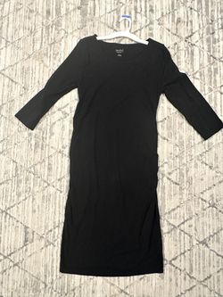 Maternity Midi Black Dress