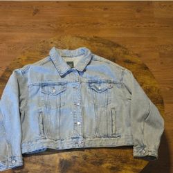 Wild Fable Blue Cropped Jean Jacket