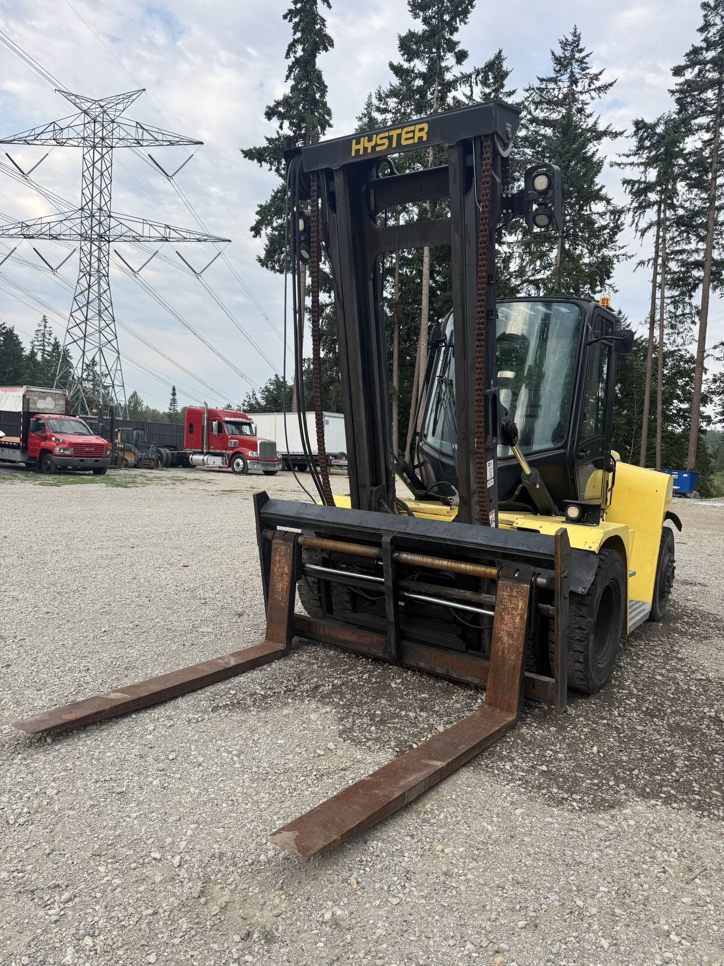 2019 Hyster H190HD2 Cummins Turbo Diesel  Forklift Long Forks Enclosed Cab Fully Loaded