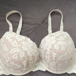 Torrid Curve Padded Wire Push Up Lace Plunge Bra 44C