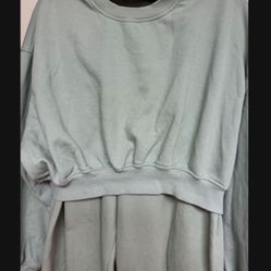 ZARA. SWEAT SUIT. LIGHT GREEN. PRELOVED. PANTS LARGE. SHIRT MEDIUM. 