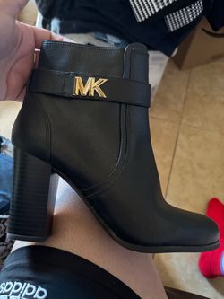 Michael Kors Black Leather Ankle Boots