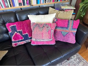 Wool Moroccan throw pillows 14x14