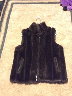 Reversible fur vest size large