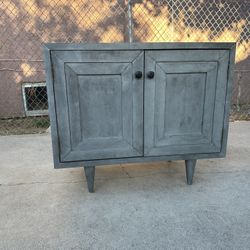 Noir Yves Metal Wood Rustic Cabinet Storage 