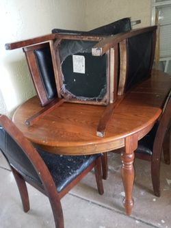 Dining table and chairs
