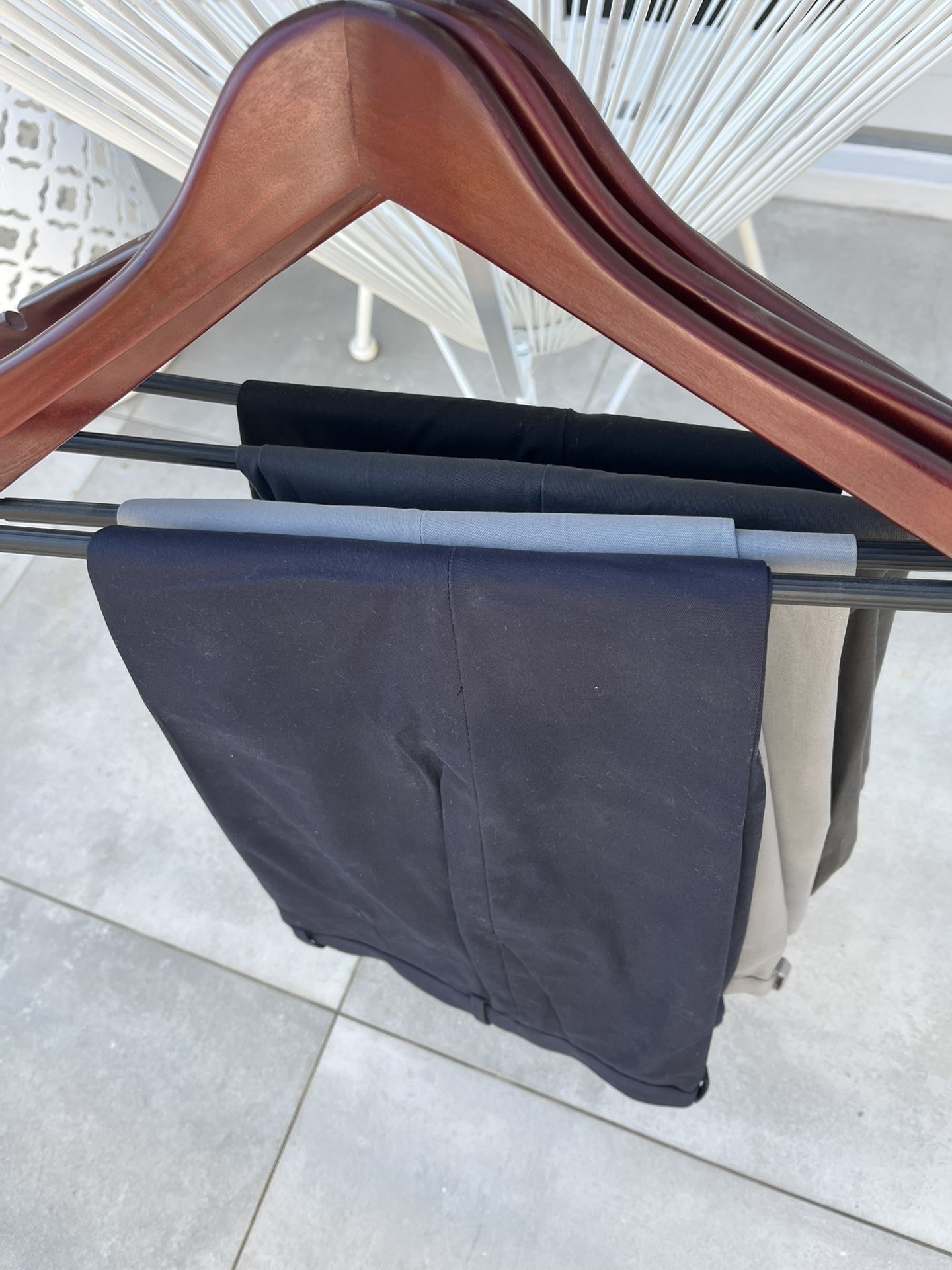 Express Photographer Dress Pants 30in x 30in Black, Navy Blue, Light Gray, Dark Grey Black and light grey worn once. Blue and dark grey unworn. No lon