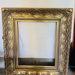 Vintage Baroque Rococo gold ornate style picture wood frame