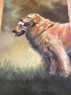Dogs Portrait Art Painting 